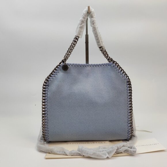 Stella McCartney: Shimmer Faux Leather Mini Falabella Crossbody Bag - Picture 1 of 6